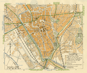 212049 Plattegrond van de stad Utrecht, met weergave van het stratenplan met een aantal straatnamen, belangrijke ...
